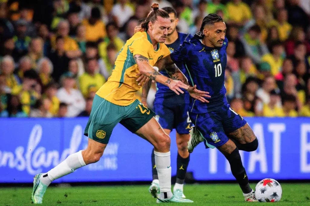 Brasil vira sobre a Austrália e vence por 4 a 2 em amistoso